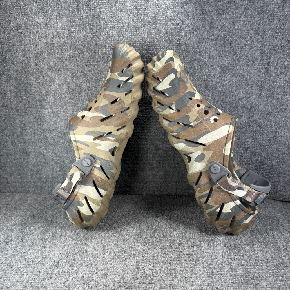 Crocs Echo Redux Clogs Mens 13 Gray Brown Camo - Picture 5 of 10